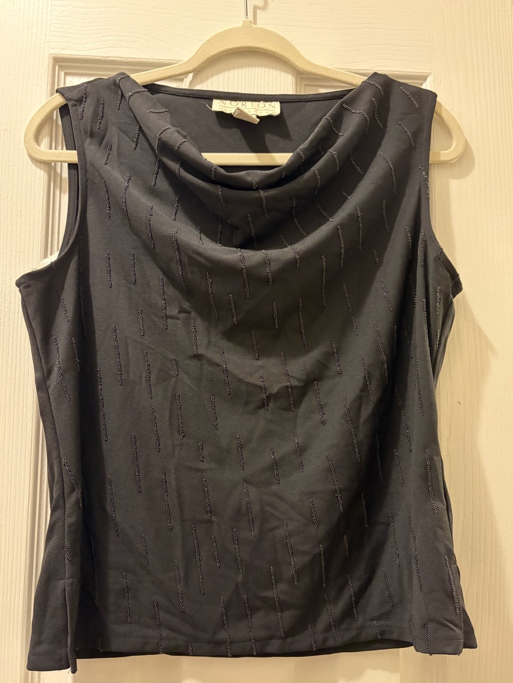 Black Sleeveless Cowl Neck Too